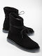 Suede Women's Ankle Boots Black