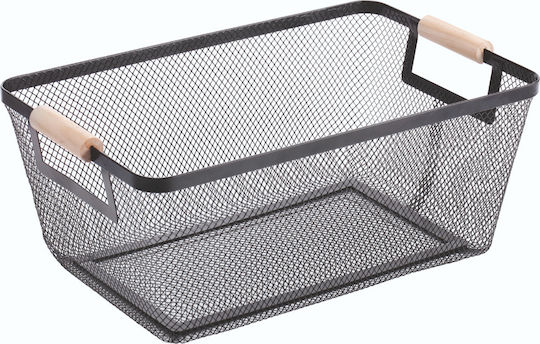 TnS Storage Basket Bamboo Black 33x22x14cm 1pcs