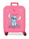 Disney Stitch Copii Valiză de Călătorie Cabină Dură Roz cu 4 roți Înălțime 55cm