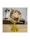 Earth Globe Metal Stand Gold-brown 12x16 Cm