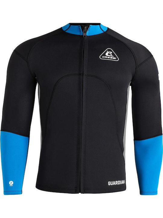CressiSub Guardian Diving Jacket Double Lined with Zip Black 2mm