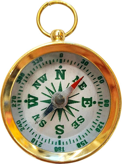Brass Compass 4cm Ring – Classic Retro Aesthetic Aria