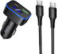Hoco Φορτιστής Αυτοκινήτου 48W με Θύρες: 1xUSB 1xType-C μαζί με Καλώδιο Type-C Μαύρο Χρώμα