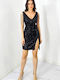 Rochii Mini De Seara Wrap-Around Negru