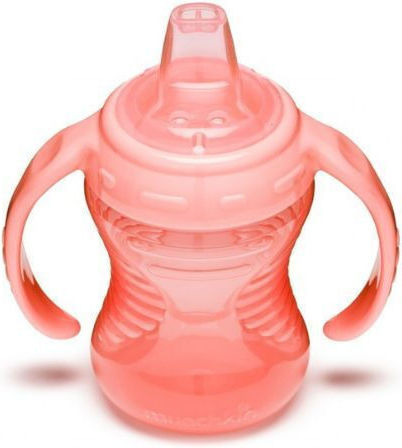Munchkin Educational Sippy Cup Plastic with Handles Pink for 6m+m+ 240ml