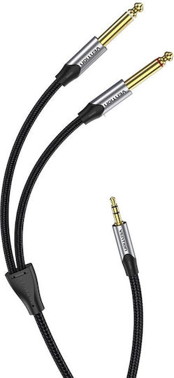 Vention Cable 6.3mm male - 3.5mm male 0.5m Γκρι -43948