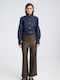 Dama Tesatura Pantaloni Brown