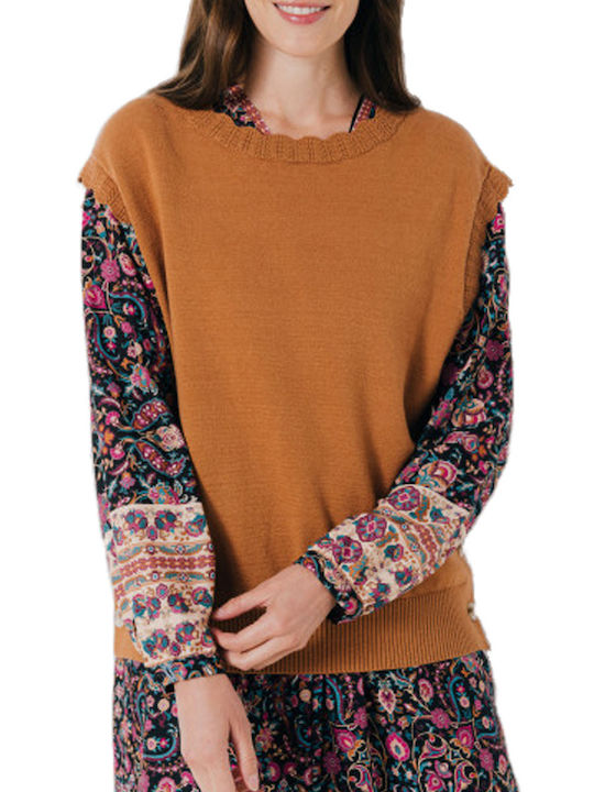 Winter Women's Tunic Sleeveless Caramel