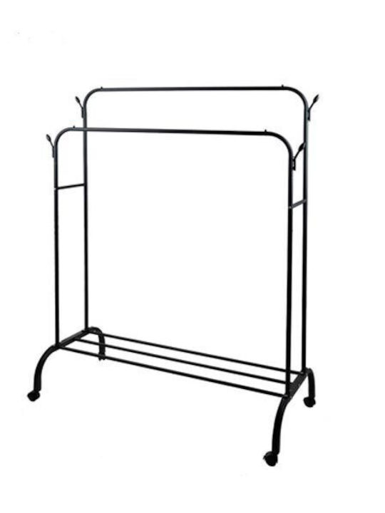 Rollbar Kleiderständer Schwarz 110x110cm