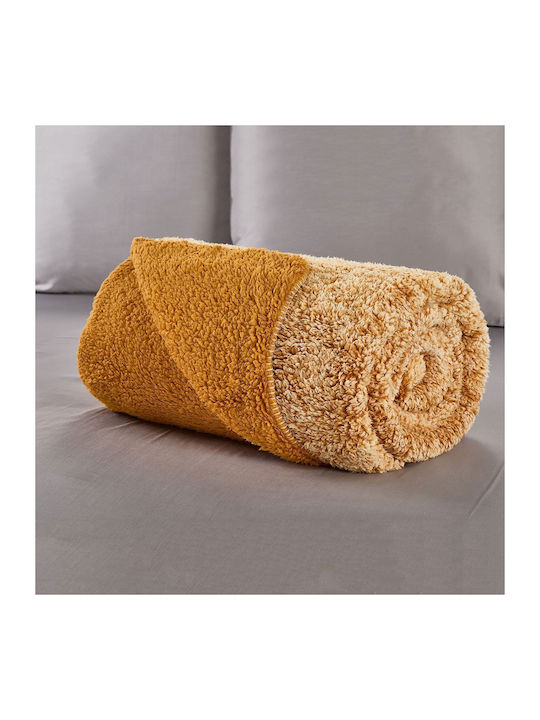 Whitegg Kb156 Fleece Blanket Single 160x200cm Ochre