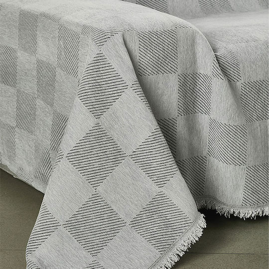 Whitegg Decken & Couchdecken Zweisitzer-Sofa Überwurf Chenille 180x240cm Hellgrau