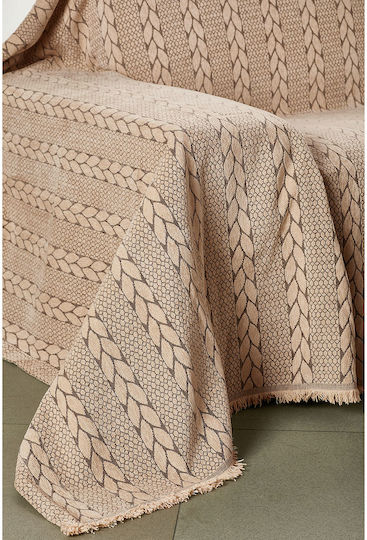 Whitegg Decken & Couchdecken Zweisitzer-Sofa Überwurf Chenille 180x240cm Beige