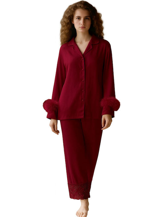 Cootaiya Winter Women's Pyjama Set Burgundy