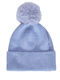Celestino Women's Light Blue Fur Pom Pom Beanie