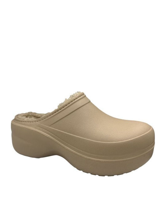 Mitsuko Winter Women's Slippers with Fur White