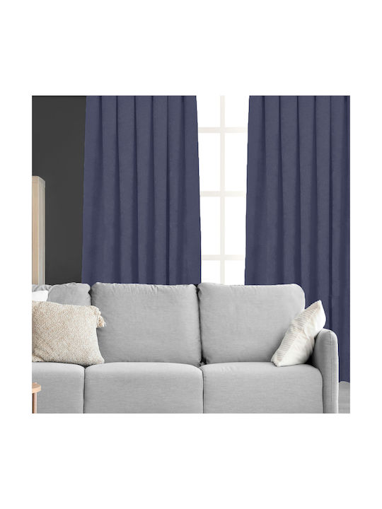 Whitegg Curtain with Grommet K0210 Blue 270x280cm
