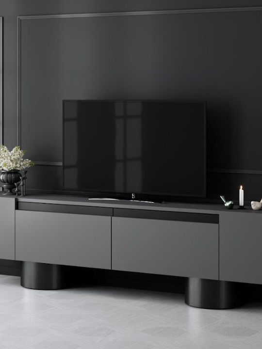 Телевизионно Мебелче Haven Антрацит М180xД30xВ50см