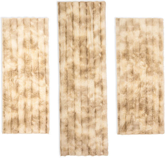 Mc Decor Σετ Χαλιά Κρεβατοκάμαρας Beige MCD.KSX.RABBIT BEIGE 3τμχ