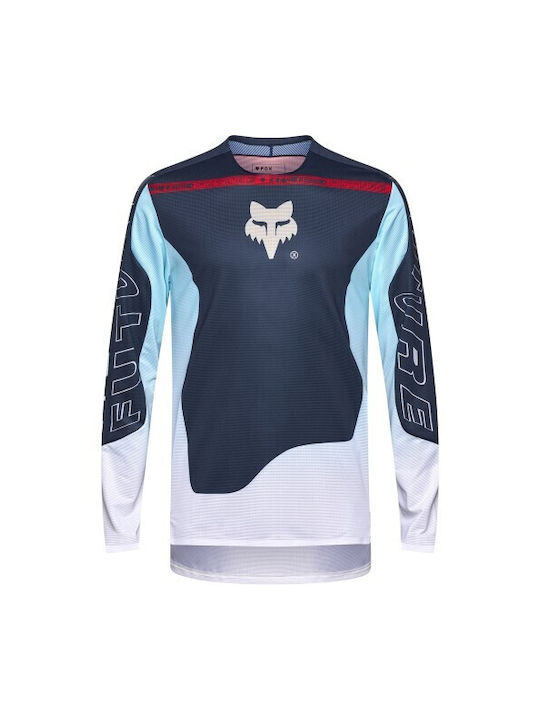 Fox Flexair Bărbați Mânecă lungă Tricou de ciclism Albastru
