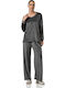 Jogginganzug Samt Charcoal