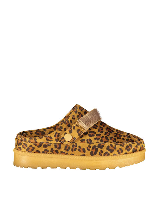 Laura Biagiotti Women's Clogs with Fur Brown
