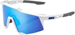 100% Cycling Glasses Speedcraft with White Fram...