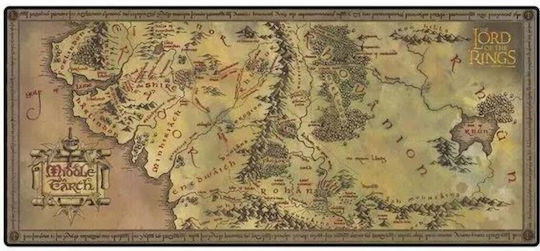 Pyramid International Middle Earth Map Lord Of The Rings Gaming Mouse Pad XXL (800mm)