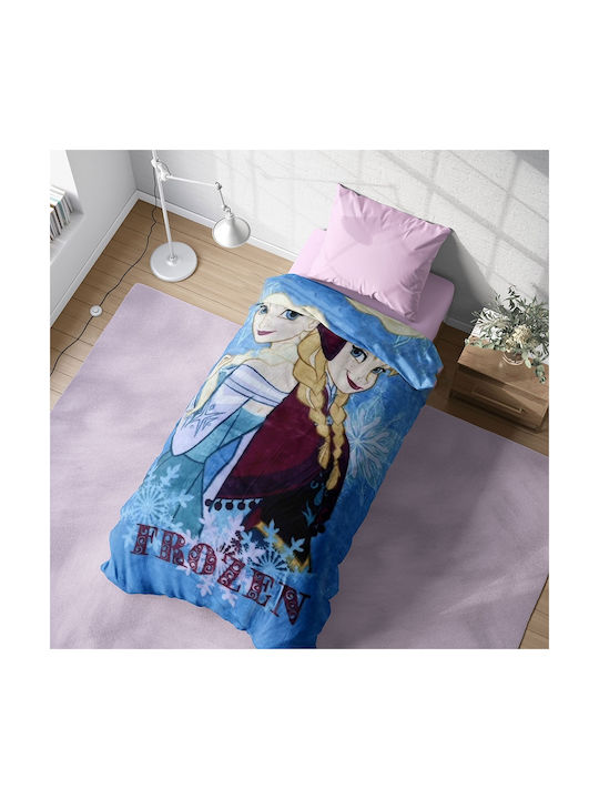 My Home Luxury Decke Kinderdecken Samt Hellblau 220x160cm
