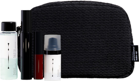 Radiant Make-up-Set mit Kosmetiktasche No.01 Black, No.25 Wine 5Stück