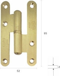 Γαλλικό Ορειχάλκινο Ματ 95x52mm Δεξί Amig Mod.405