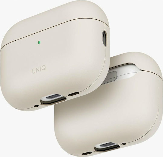 Uniq Lyden Case Leather in Beige color for Apple AirPods Pro 3
