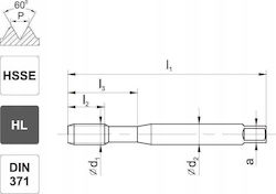 Fanar Thread M 3 Din-371b 6h Hsse Hl Inox C2-118801-0030