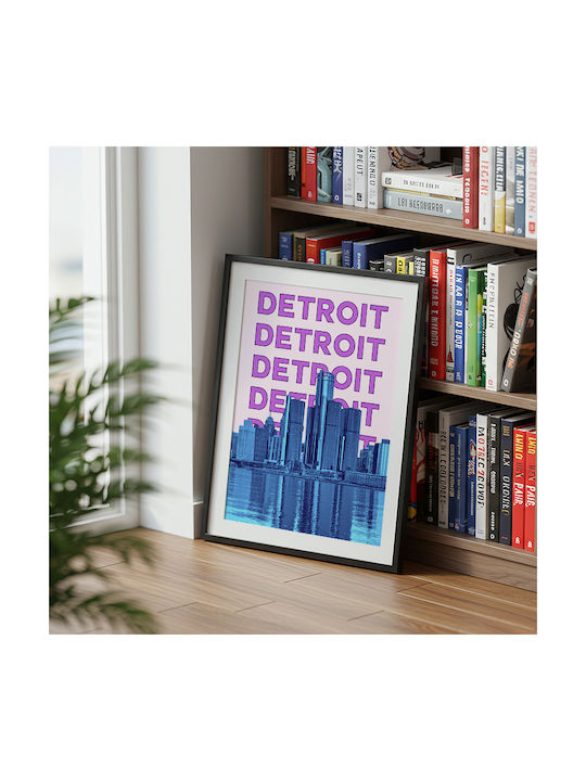 Poster Detroit Pop Art Pst25504 21cm X 30cm Λευ...
