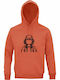 Unisex Kapuzenpulli Bio Stranger Things Dustin Minimal Design Orange