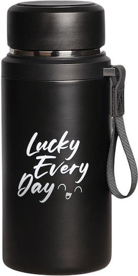 Stainless Steel / Plastic Thermos Bottle 800ml Black