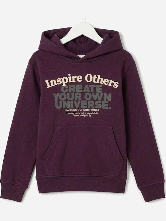 Kids Sweatshirt with Hood Burgundy