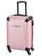 Das Home Large Hard Travel Suitcase Pink with 4 Wheels Height 75cm