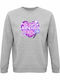 Kinder-Sweatshirt Grey Melange Kpop Demon Hunters Huntrix Disco Heart