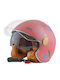 Beon B-122 Pink Flower Cască Moto Jet ECE 22.06 cu Sunvisor