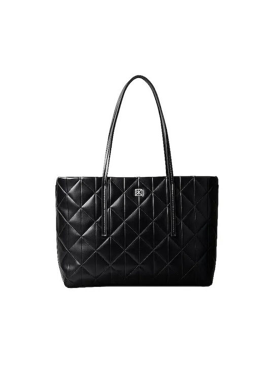 Quilted Small Tote Women's Tote Bag Black