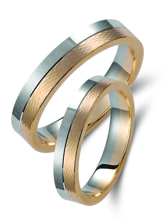 Valauro Βέρες 9κ Δίχρωμες Πάχος 4.00mm