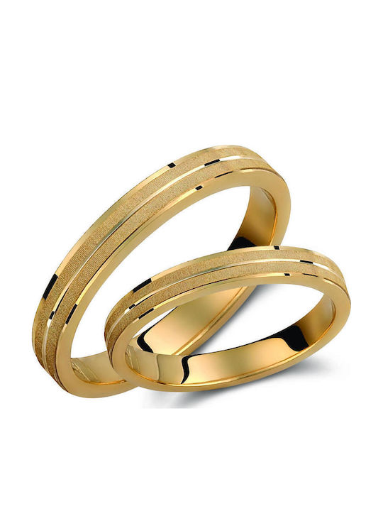 Valauro Eheringe 9k Gold – Elegantes Design Doppelter Linie