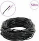 Vidaxl Black Leather Rope Ø2 Mm X 50 M Leather