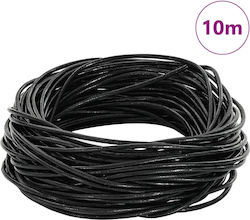 vidaxl Leder Schnürsenkel Schwarz Ø1 mm x 10 m ...