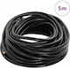 Vidaxl Black Leather Rope Ø4 mm X 5 m Leather