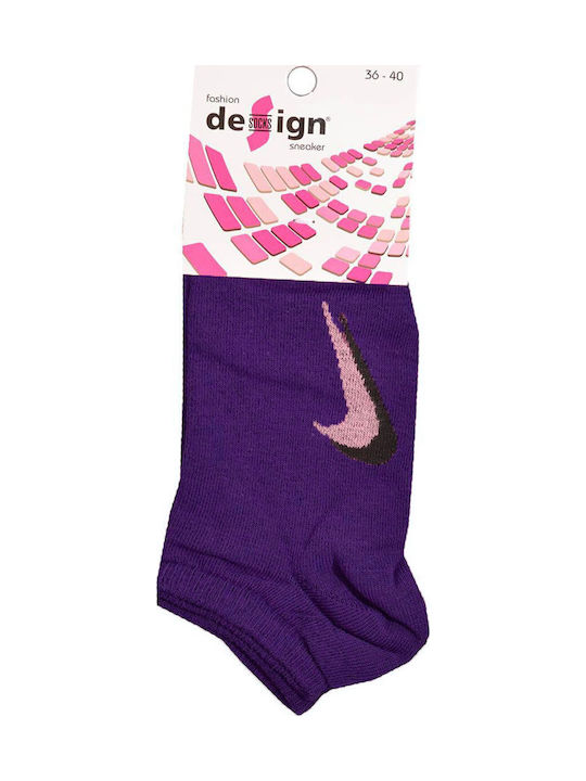 Design Damen Socken Purple 1Pack