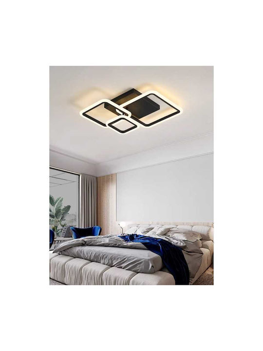 Lightplanet Smart Deckenleuchte Schwarz mit Integrierter LED und Fernbedienung