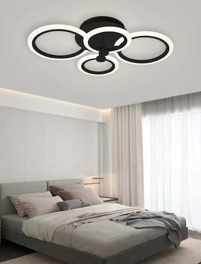 Lightplanet Lustră Negru LED cu Alb Natural Lumină