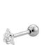 Nire Stahl Piercing 0.4mm Silber Transparent