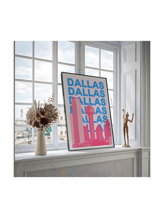 Poster Dallas Pop Art Pst25505 30cm X 40cm White Wooden Frame